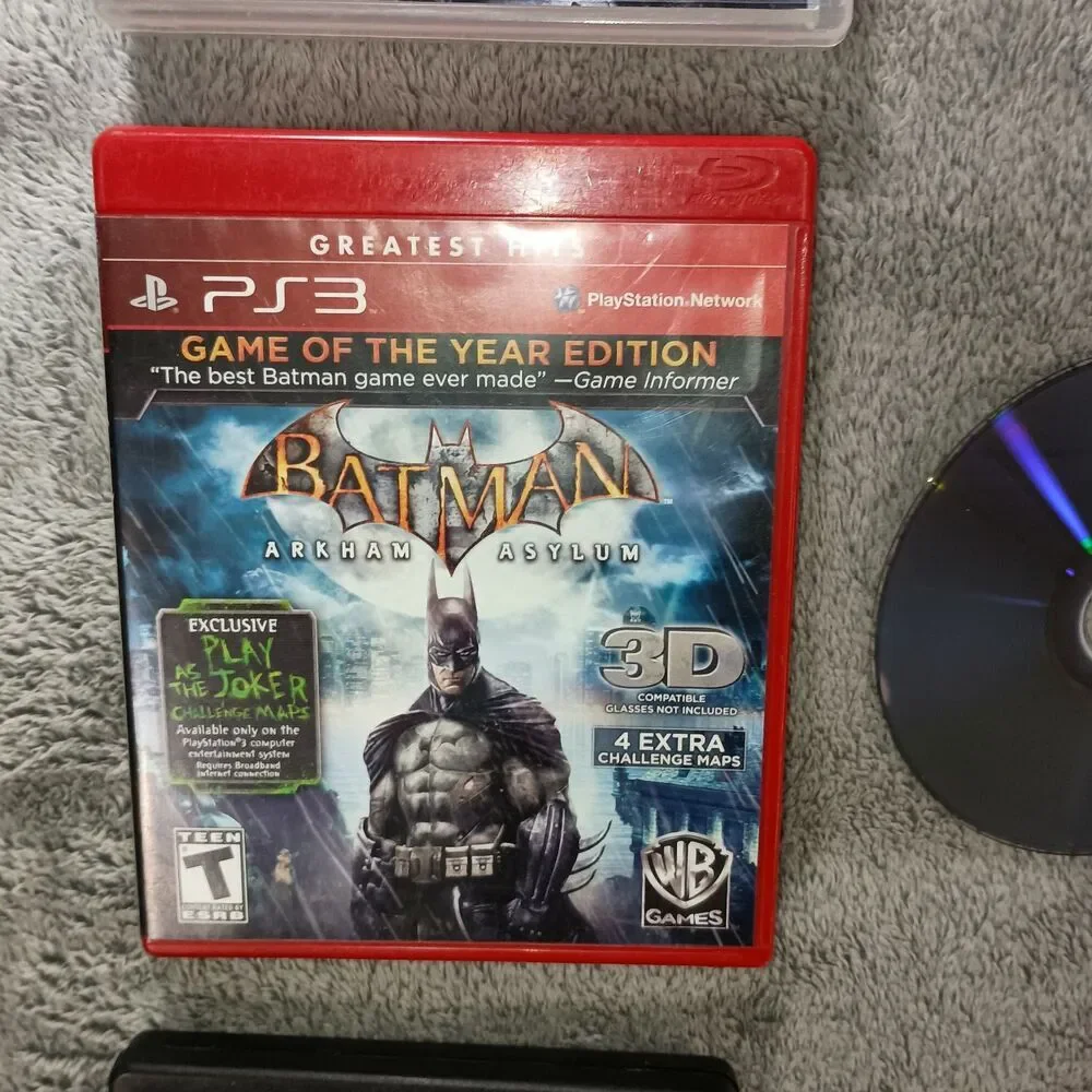 Batman 3 Games Lot Trilogy Arkham Origins W/ Manual Asylum City PlayStation PS3